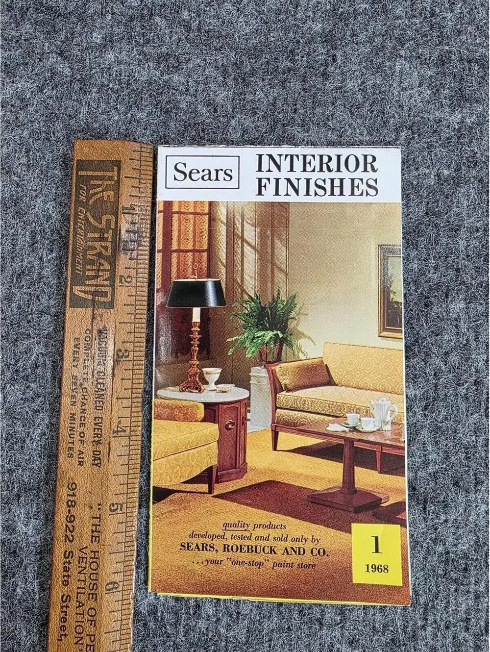 1968 Sears Interior Finishes Paint Brochure Vintage Color Chart